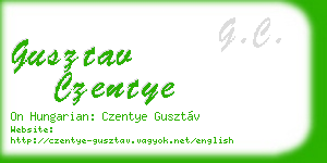 gusztav czentye business card